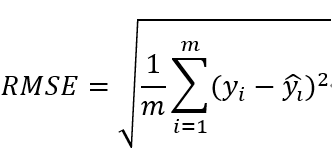 均方根誤差RMSE計算公式