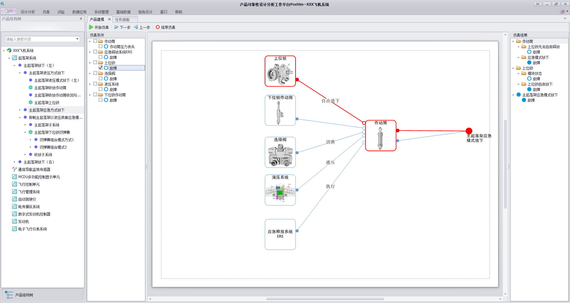 模型驅(qū)動的可靠性設(shè)計分析軟件POSFIA-故障仿真