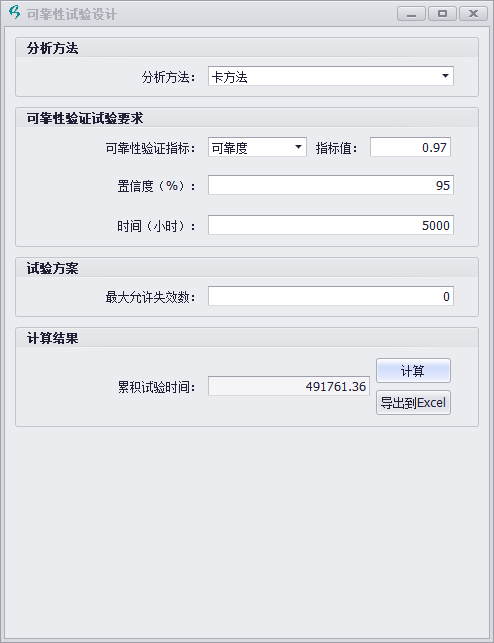 卡方法可靠性試驗(yàn)設(shè)計(jì)